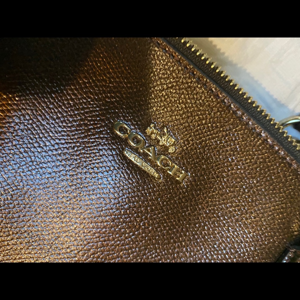 COACH Metallic Chocolate Brown Handbag - Picture 2 of 11